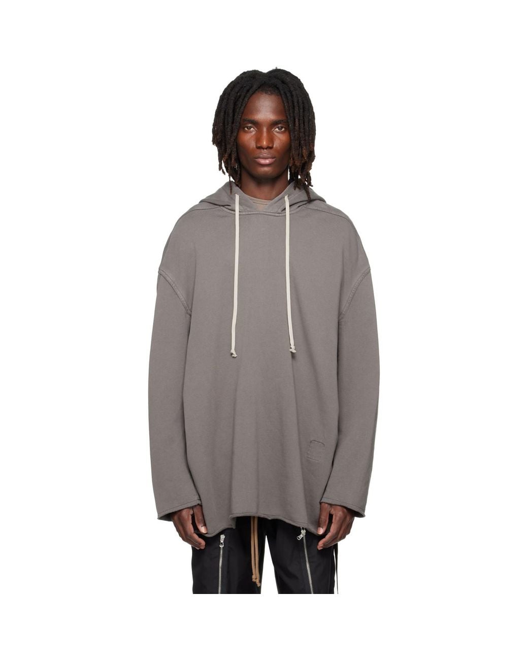 Rick Owens Gray Tower Peter Hoodie for men