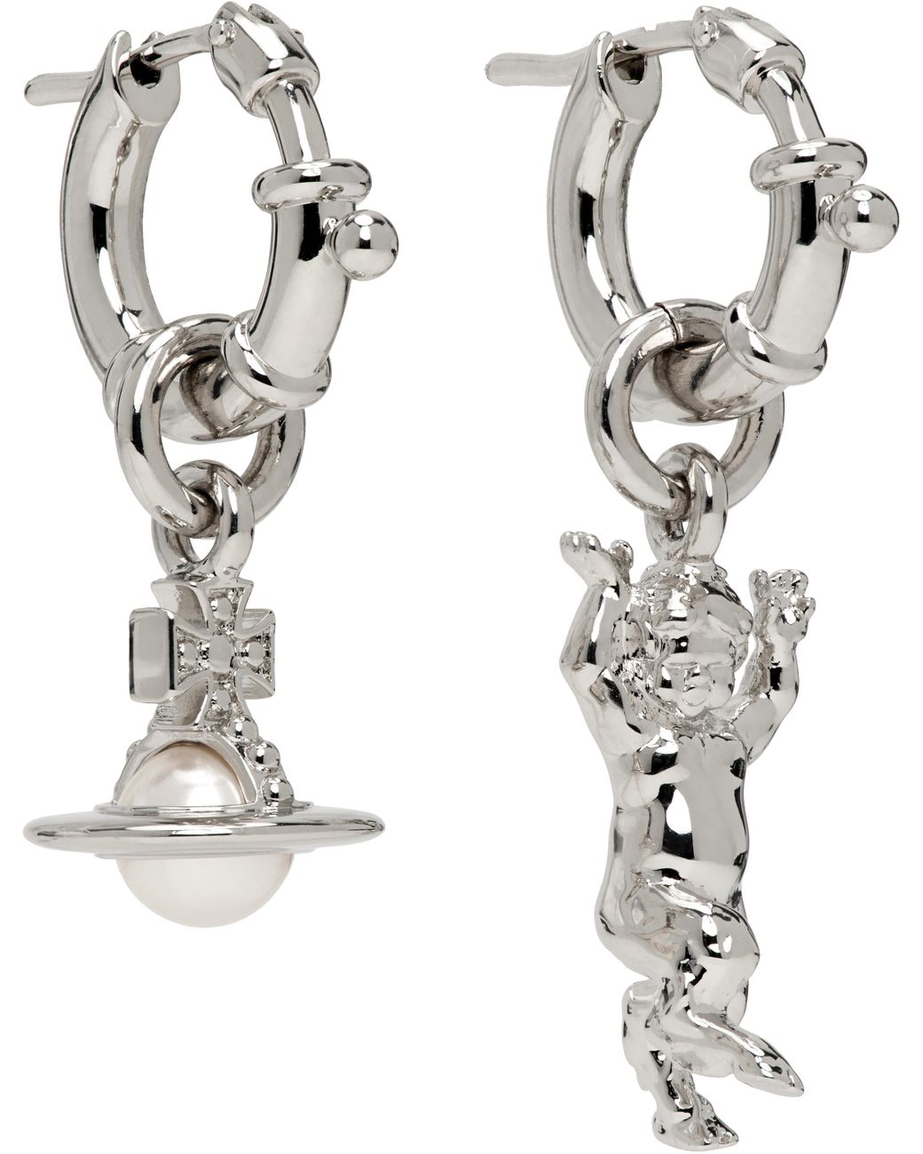 Vivienne Westwood Anglo Pearl Earrings in Metallic | Lyst