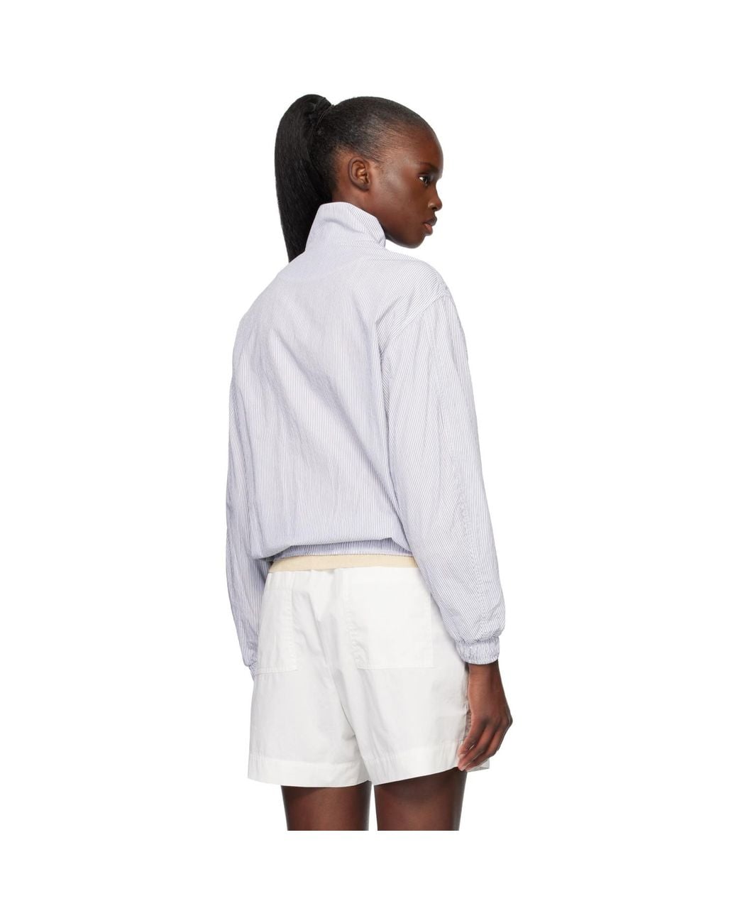 NOTHING WRITTEN White Panny Harrington Jacket