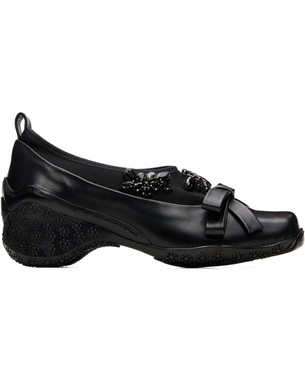 Simone Rocha Black Embellished Bow Ballet Loafers