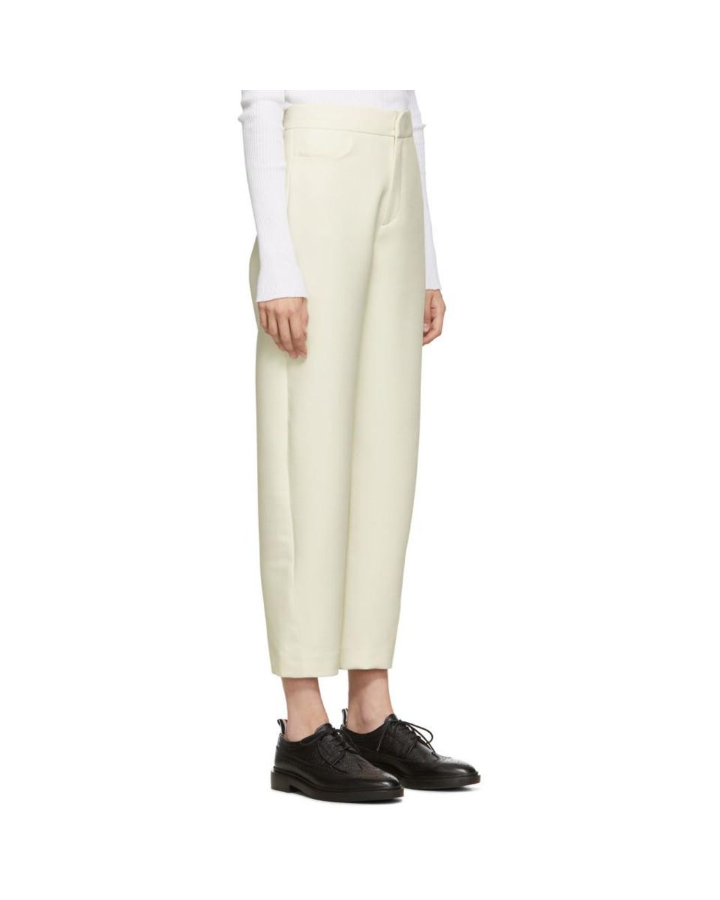 Totême Off-white Novara Trousers | Lyst