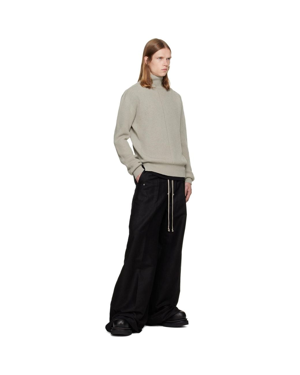 Rick Owens Gray Tower Turtleneck for men