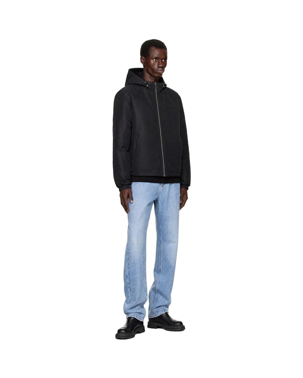 Givenchy Black Polyfaille Windbreaker Jacket for men