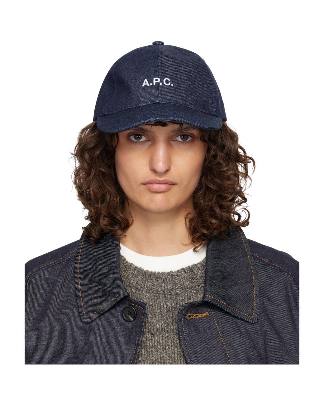 A.P.C. Blue Charlie Baseball Cap