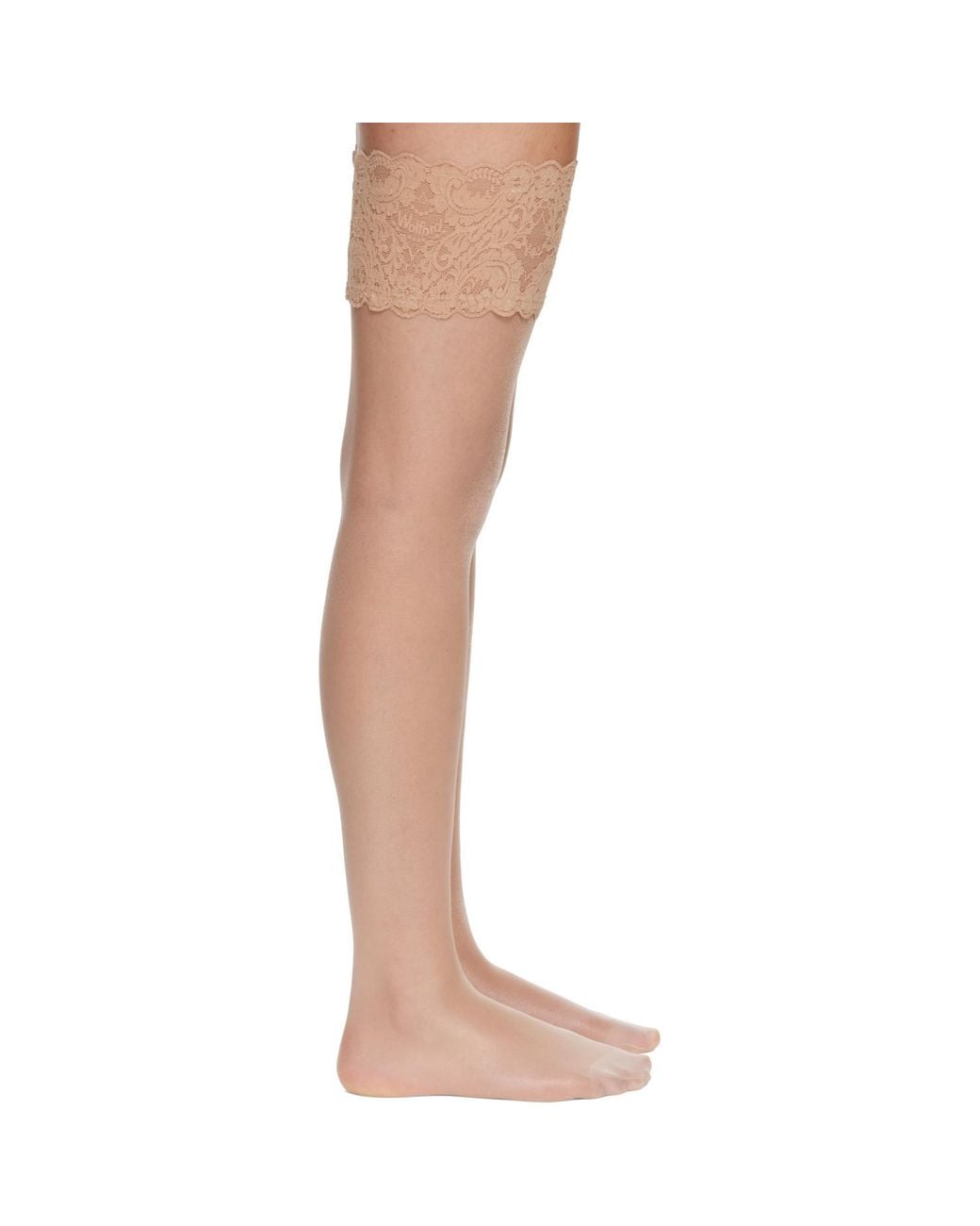 Wolford Brown Satin Touch 20 Stay-Up Stockings