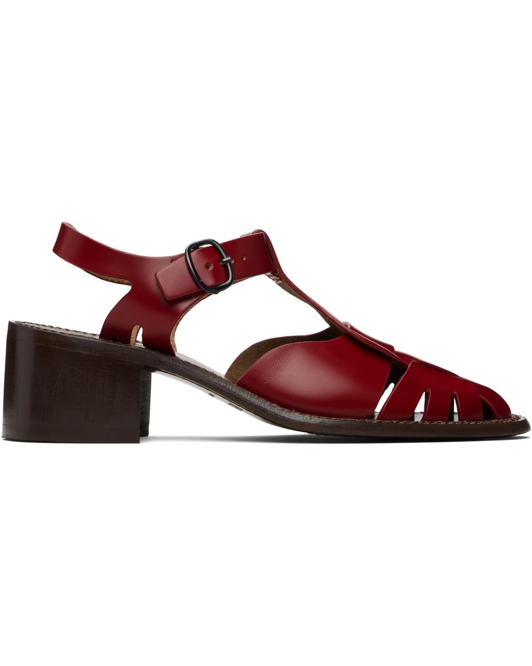 Hereu Red Pesca Heeled Sandals