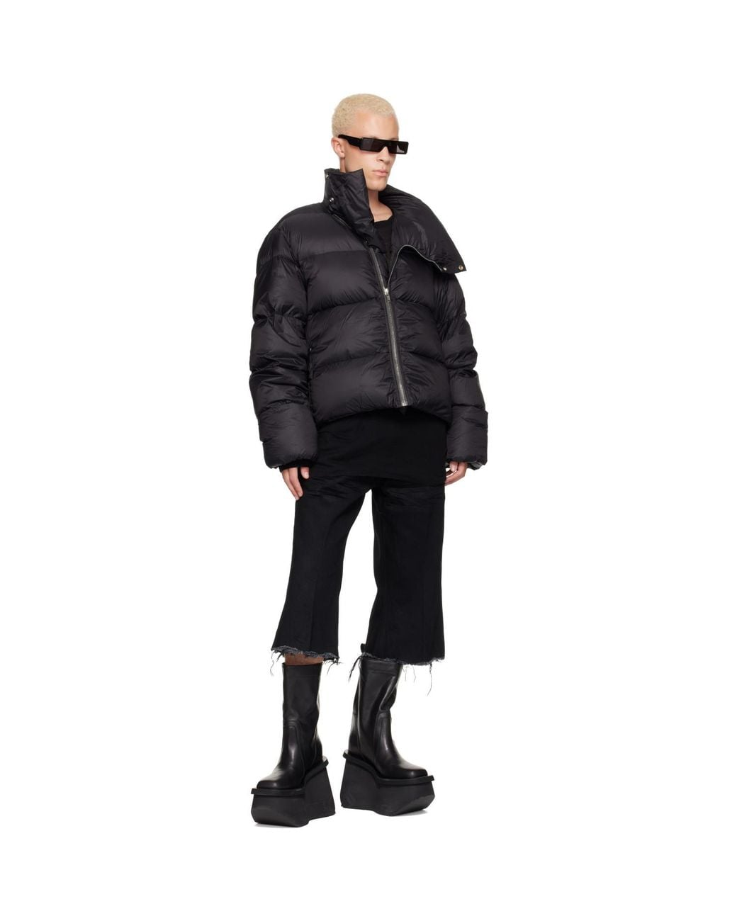 Rick Owens Black Tower Turtle Down Jacket for men