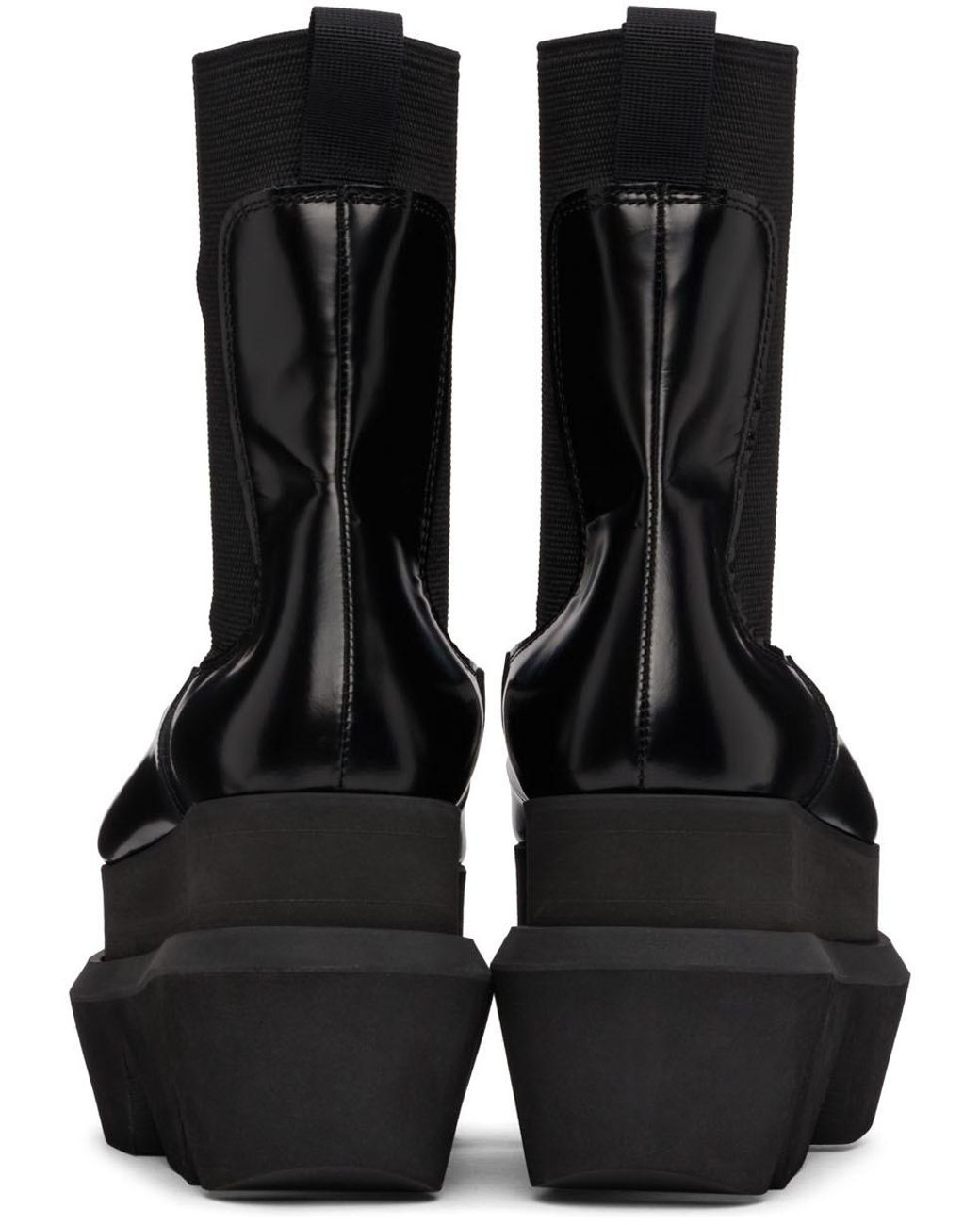 Sacai Polished Leather Platform Chelsea 