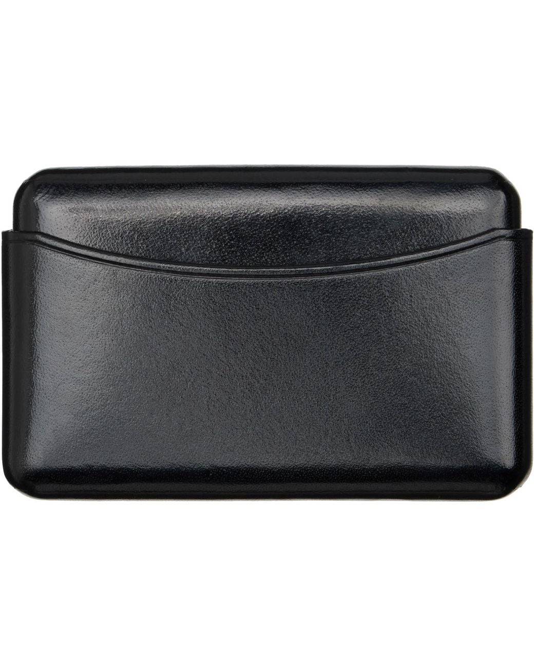 Lemaire Black Molded Card Holder for men