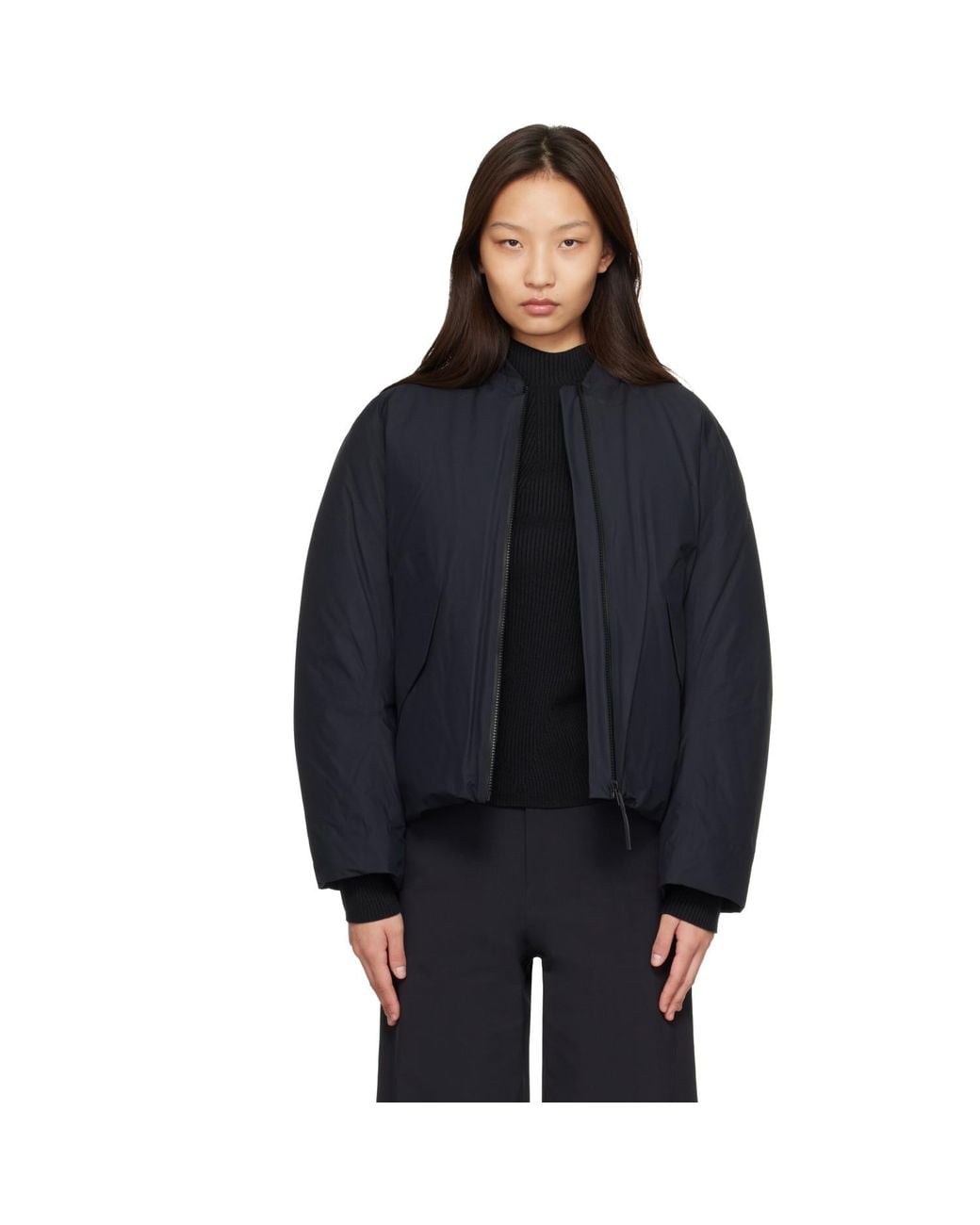 Veilance Blue Decca Down Bomber Jacket