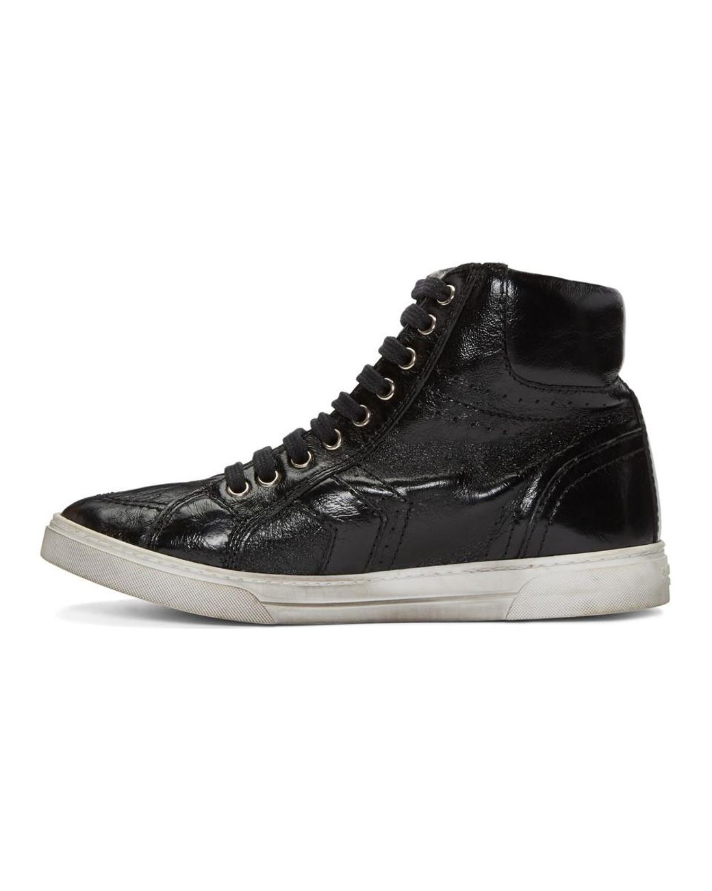 Saint Laurent Black 'bad Lieutenant' Joe Mid-top Sneakers for Men