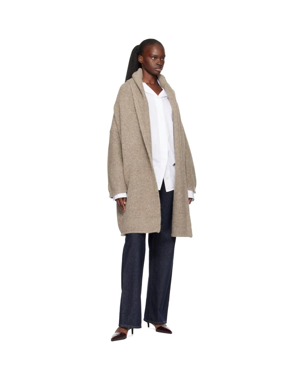 Lauren Manoogian Black Taupe Capote Coat