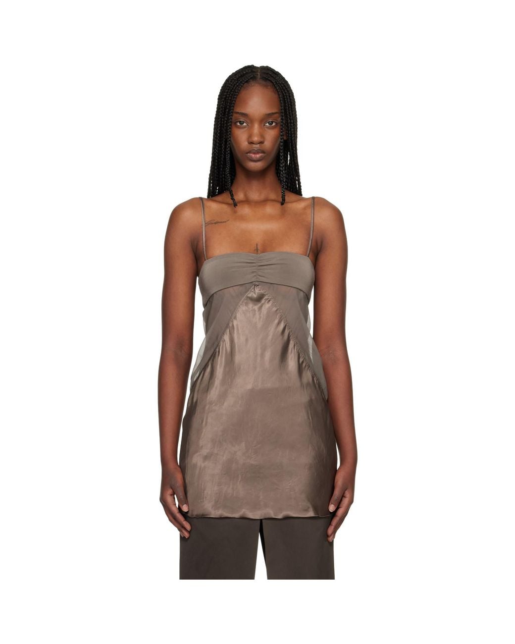 Rick Owens Black Temple Combo Slip Top