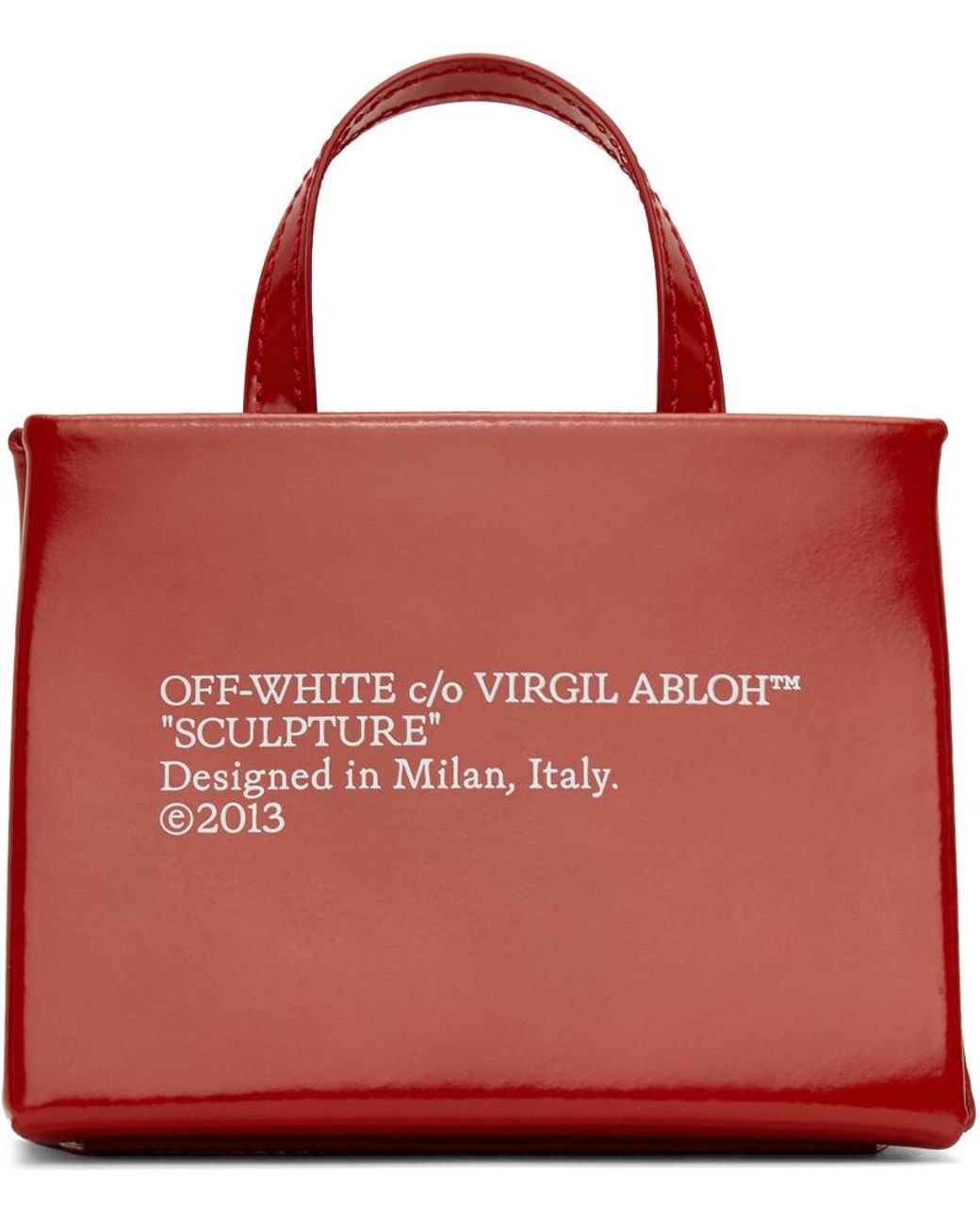 Off-White c/o Virgil Abloh Mini Box Leather Shoulder Bag in Brown