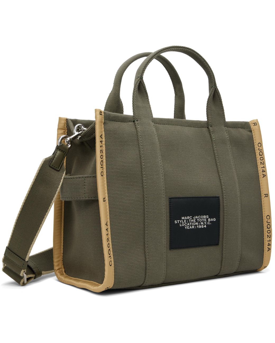 Marc Jacobs Khaki 'The Jacquard Medium' Tote in Green | Lyst