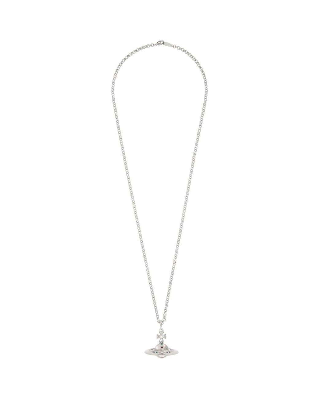 Vivienne Westwood Black New Small Orb Pendant Necklace for men