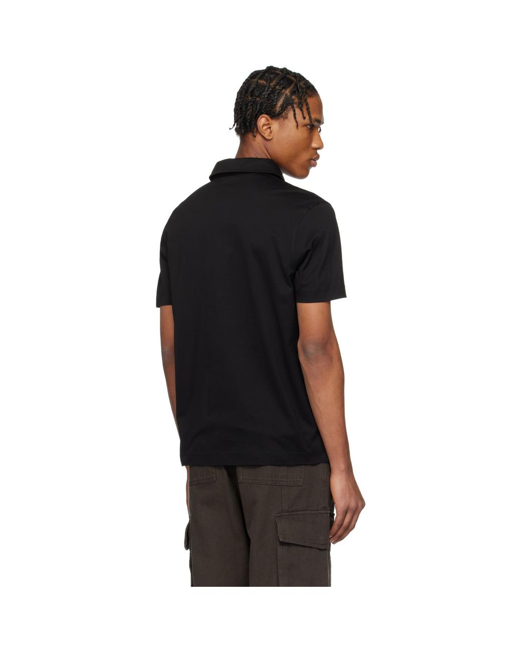 Moncler Black Archivio Ss Polo for men