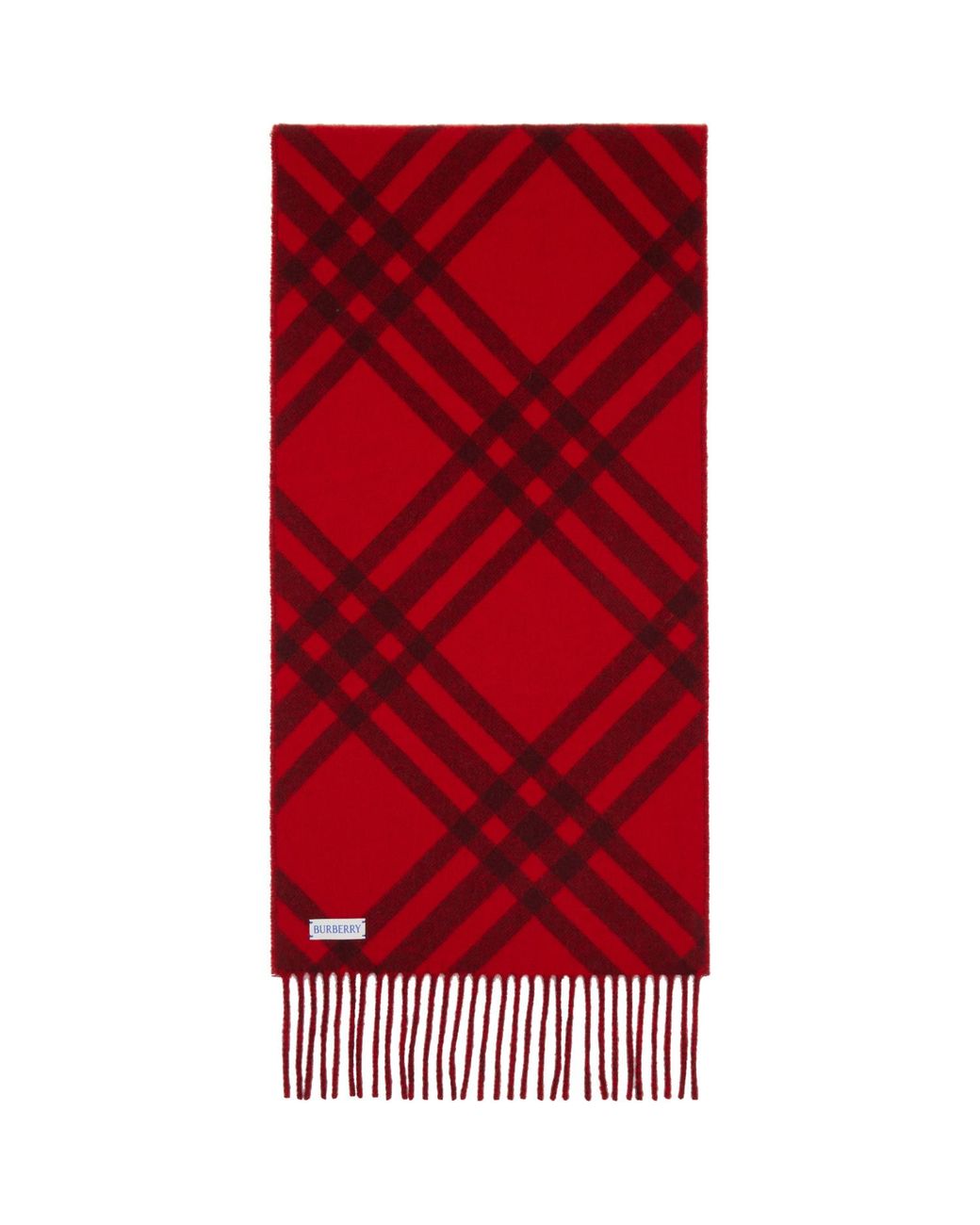 Burberry Red Check Cashmere Scarf