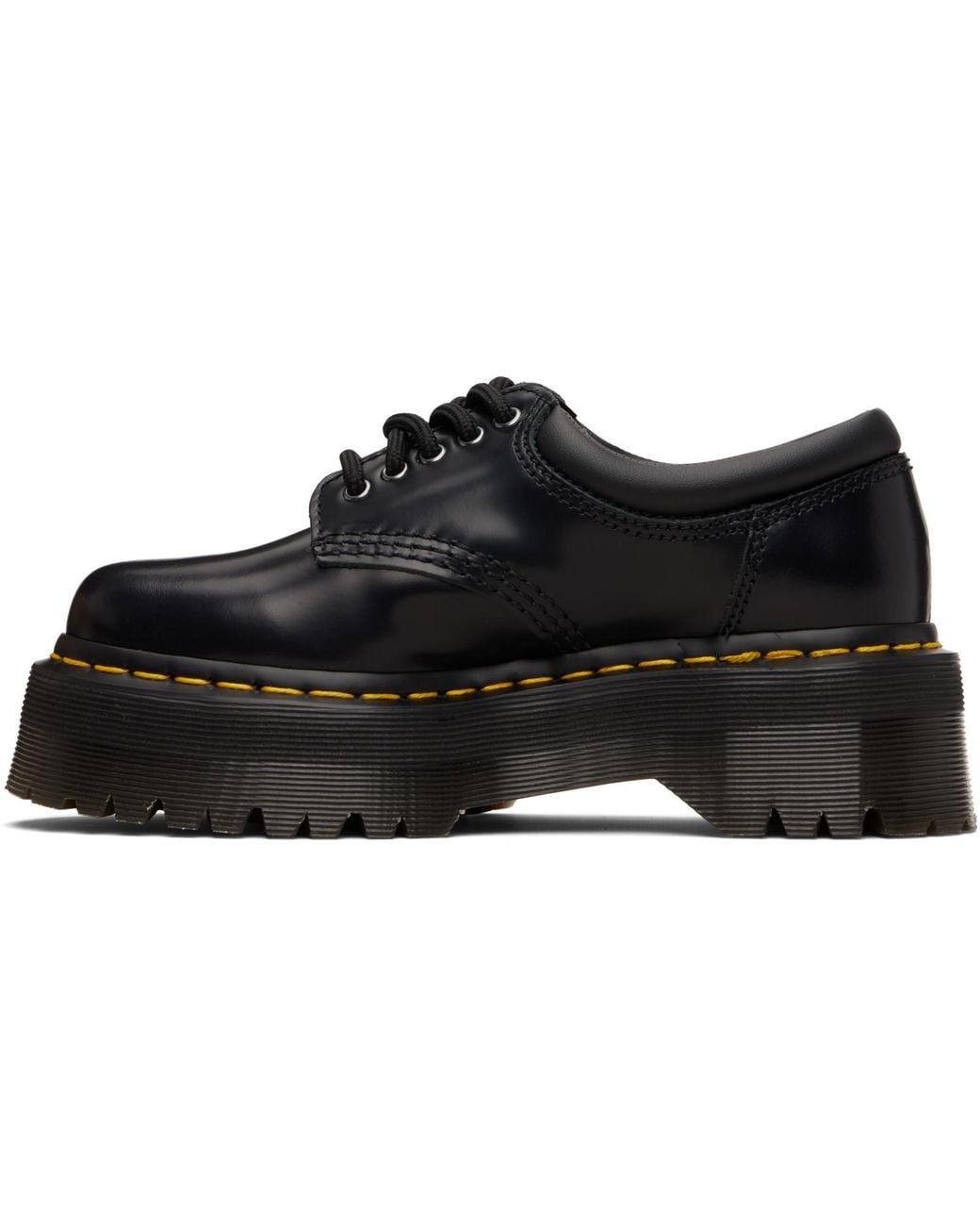 Dr. Martens Black 8053 Leather Platform Casual Derbys