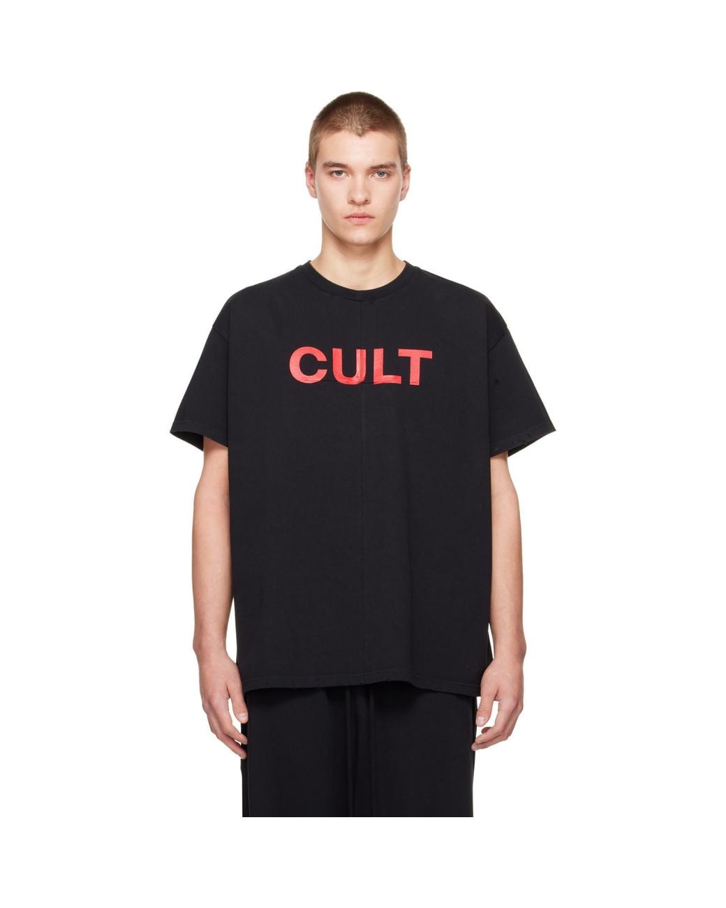 MATIERES FECALES Black 'Cult' T-Shirt for men