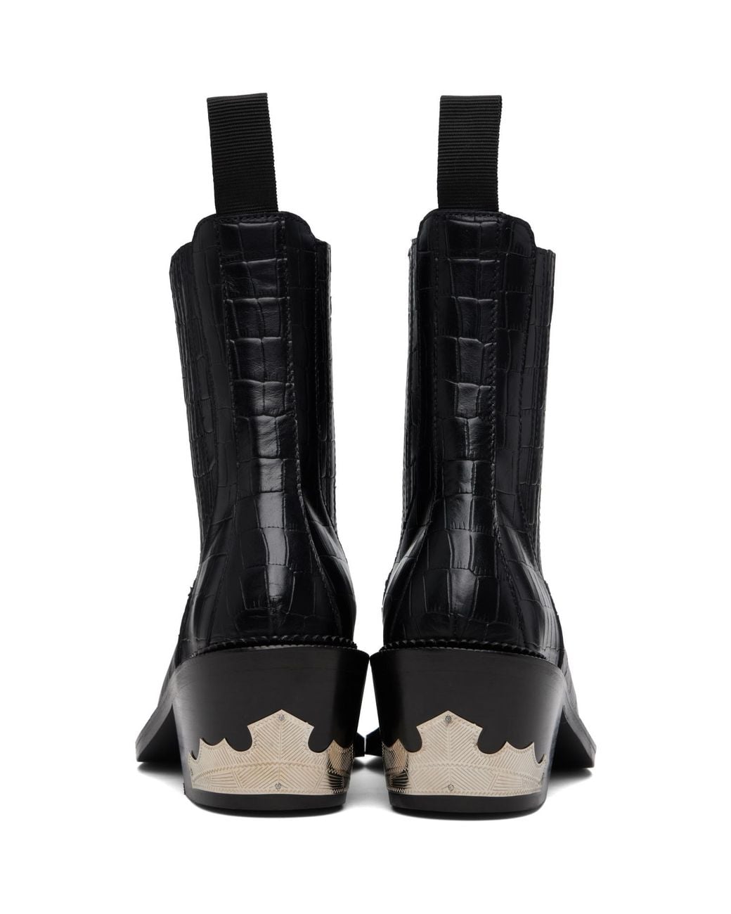 Toga Virilis Black Ssense Exclusive Hardware Chelsea Boots for men