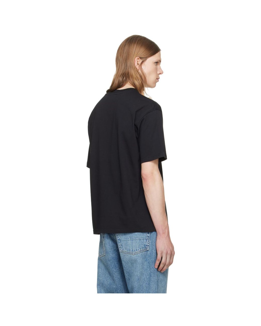 A.P.C. Black Boxy Micro Logo T-Shirt for men