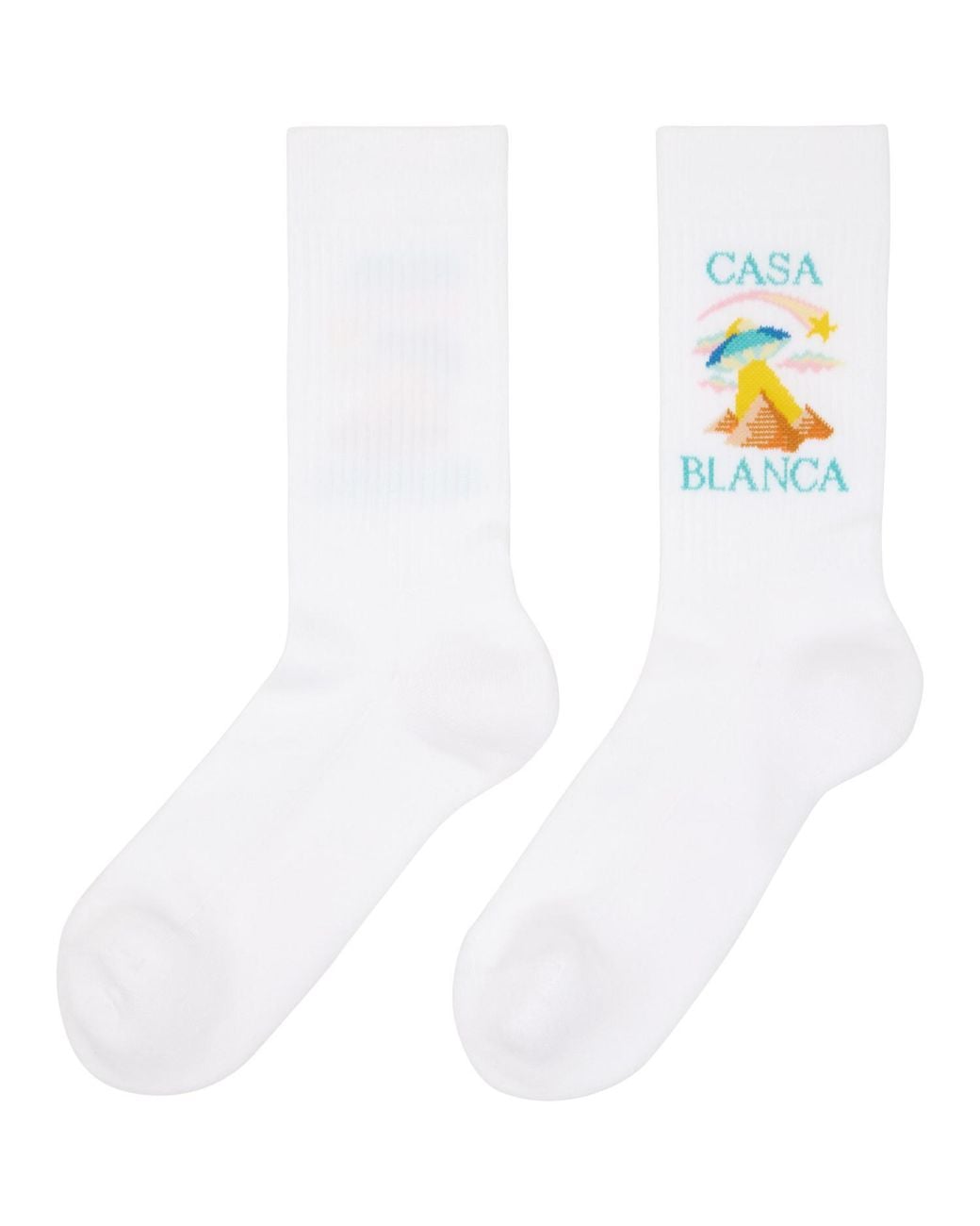 Casablanca White Phantasmagoria Socks for men