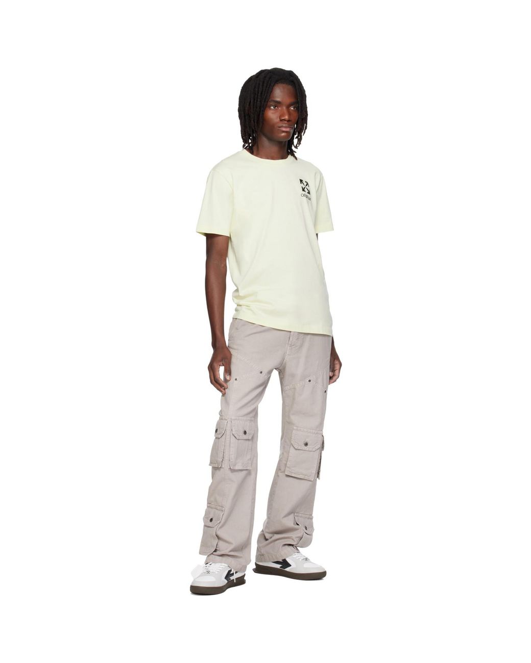 Off-White c/o Virgil Abloh Gray Garment-Dyed Multi-Pocket Relaxed Cargo Pants for men