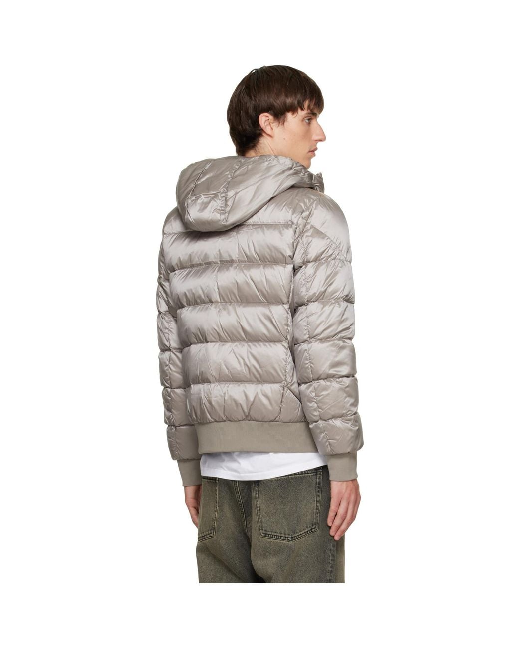 Parajumpers Gray Pharrell Hooded Bomber Jacket for men