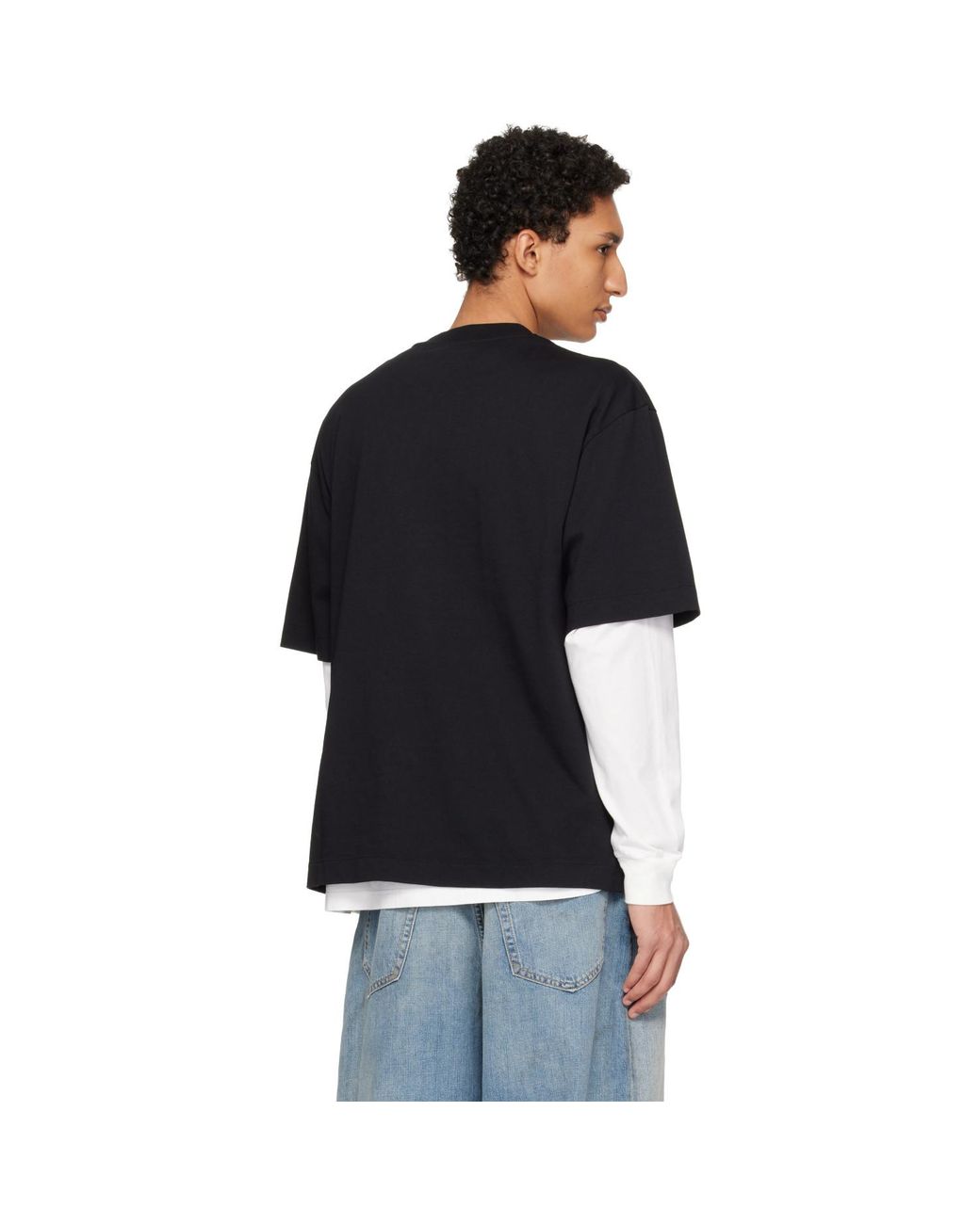 Off-White c/o Virgil Abloh Black Grass Ink Logo Skate T-Shirt for men