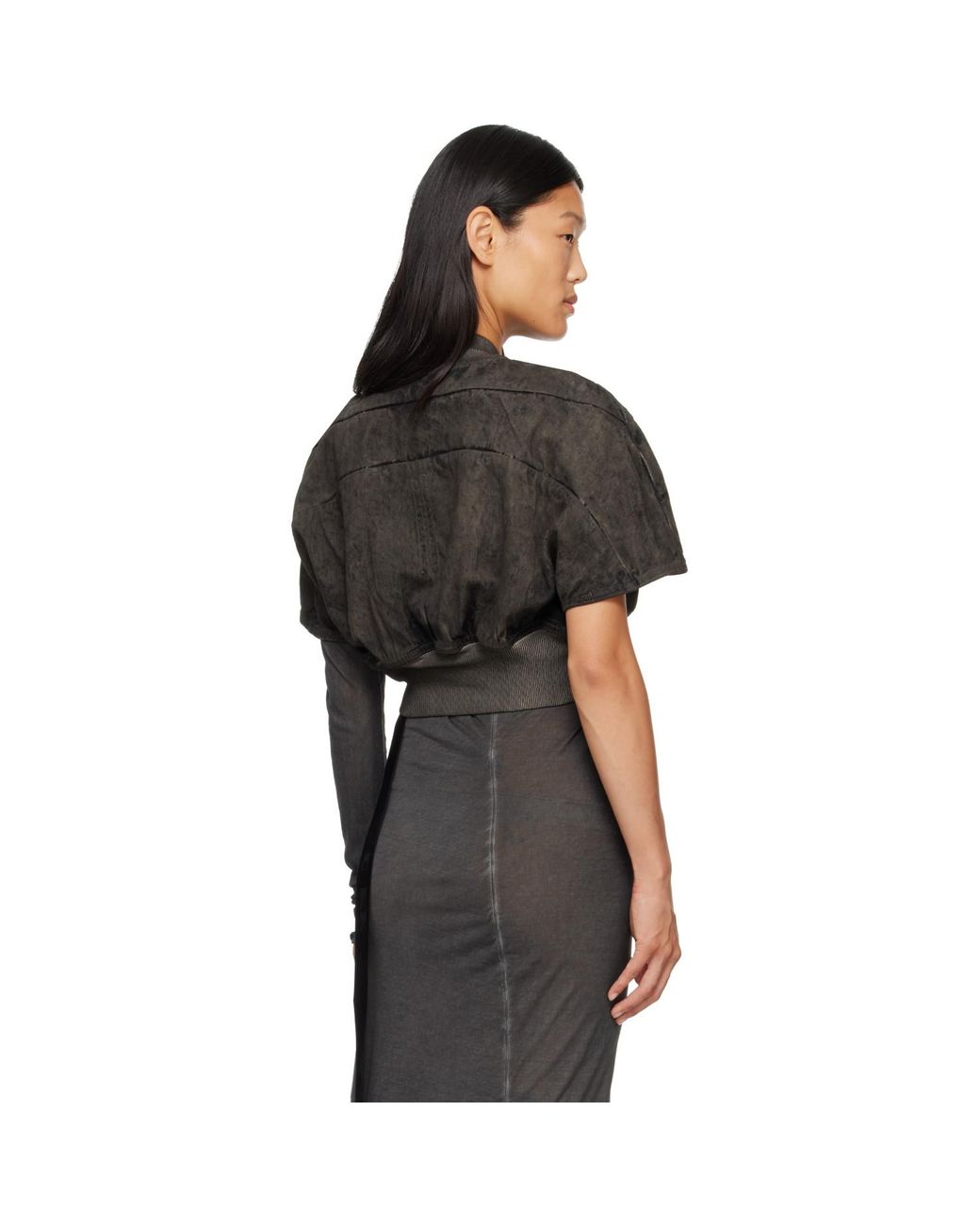 Rick Owens Black Tower Tatlin Bomber Jacket