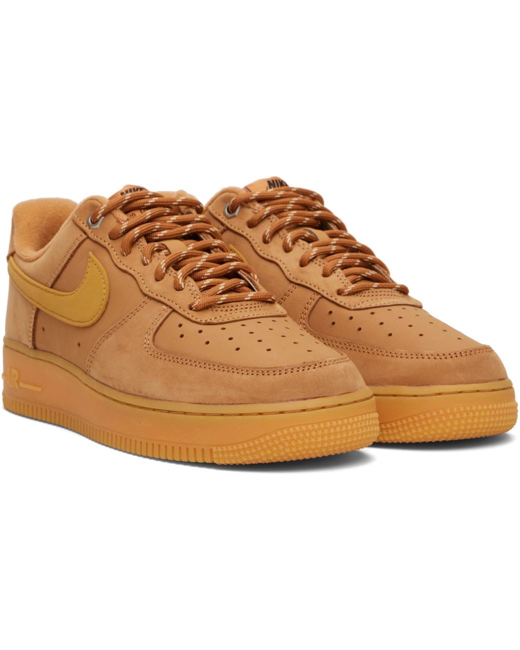 Nike Brown Tan Air Force 1 '07 Sneakers for men