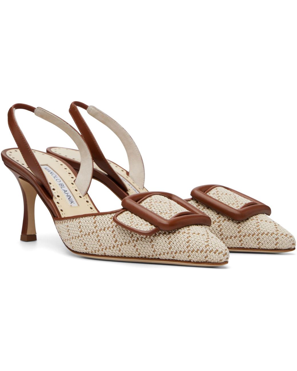 Manolo Blahnik Brown Mayslibi Heels