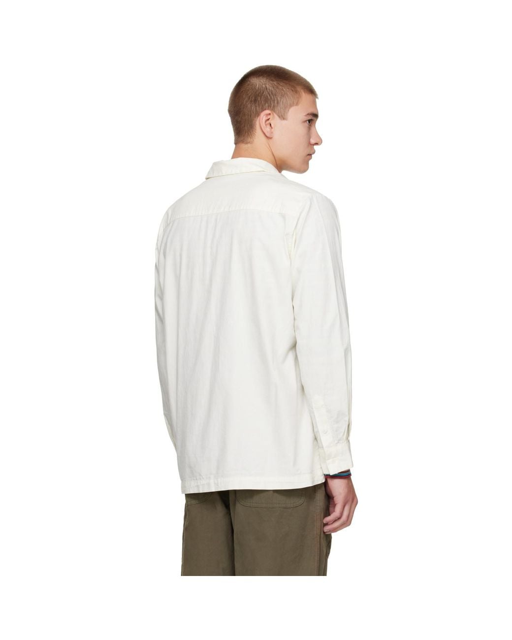 Casey Casey White Off- Twill Cot Cooper Shirt for men