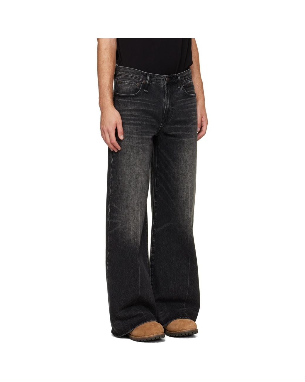R13 Black D'Arcy Flare Jeans for men