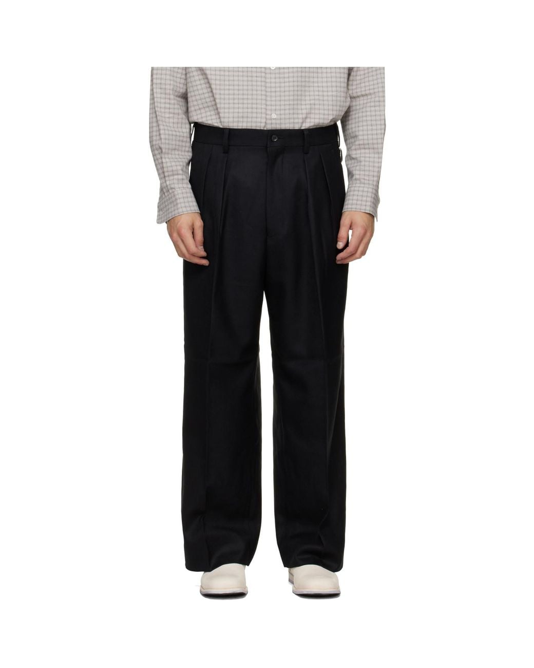 Comme des Garçons Black Trousers With Belt Loops for men