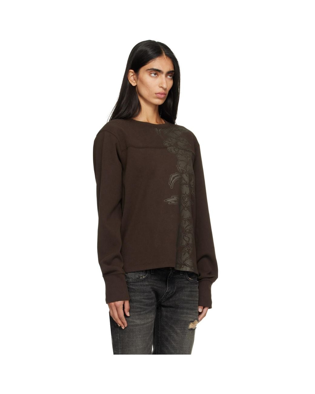 Raimundo Langlois Brown Ssense Exclusive Long Sleeve Football T-Shirt