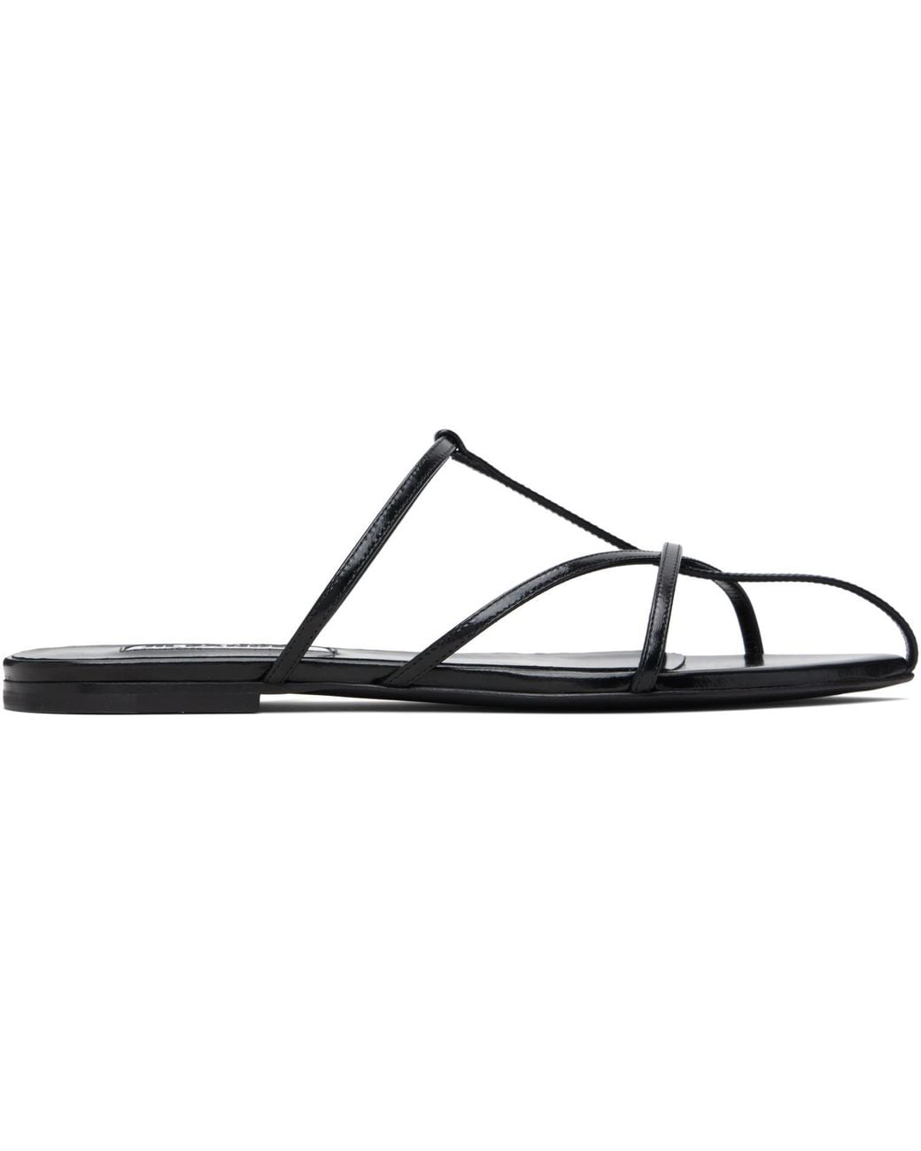 Jil Sander Black Pointed Toe Sandals