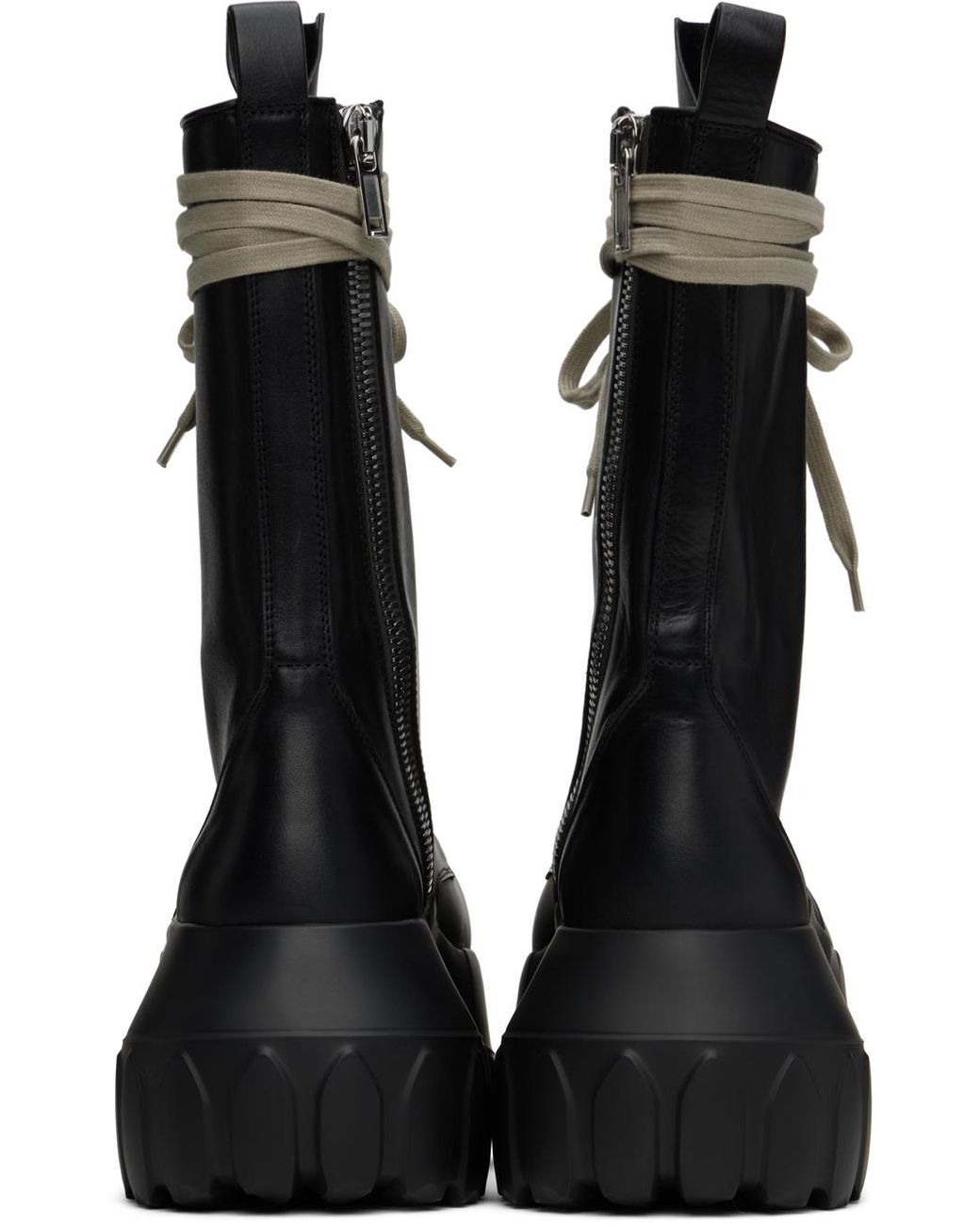 Rick Owens ロングブーツ　Army Mega Tractor Rick Owens Porterville Army Mega Tractor Boots in Black