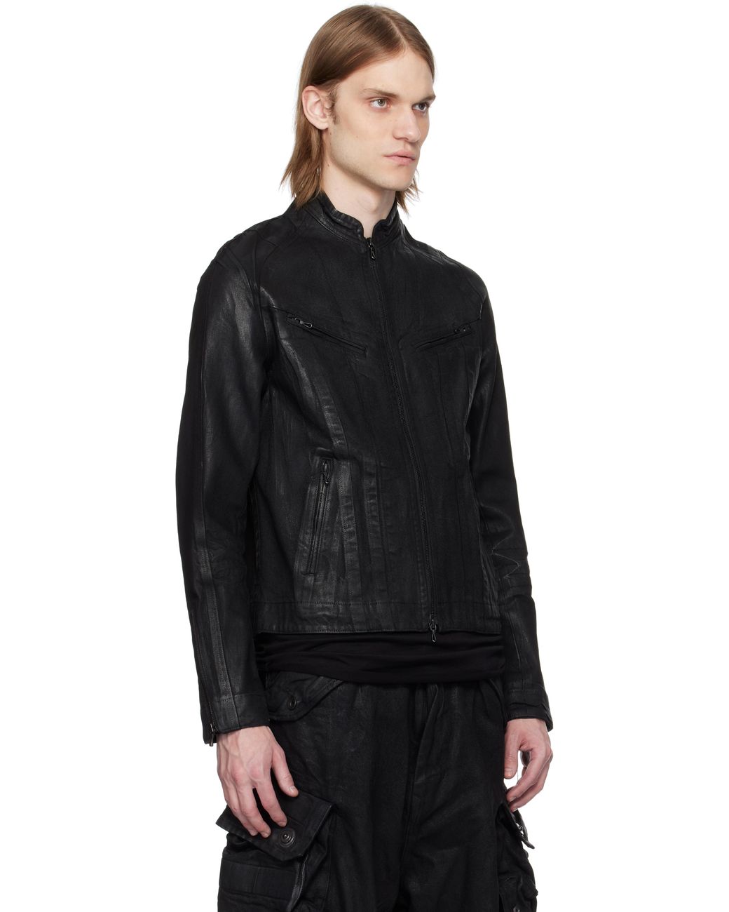 Julius Seamed Riders Denim Jacket in Black for Men | Lyst UK
