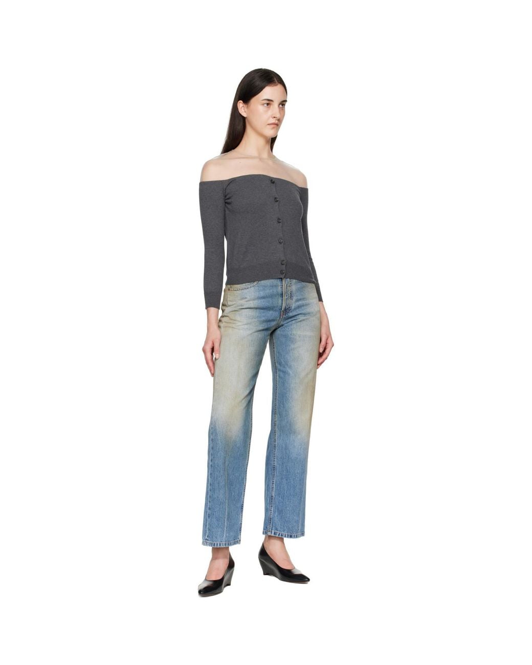 MM6 by Maison Margiela Blue Straight-leg Jeans