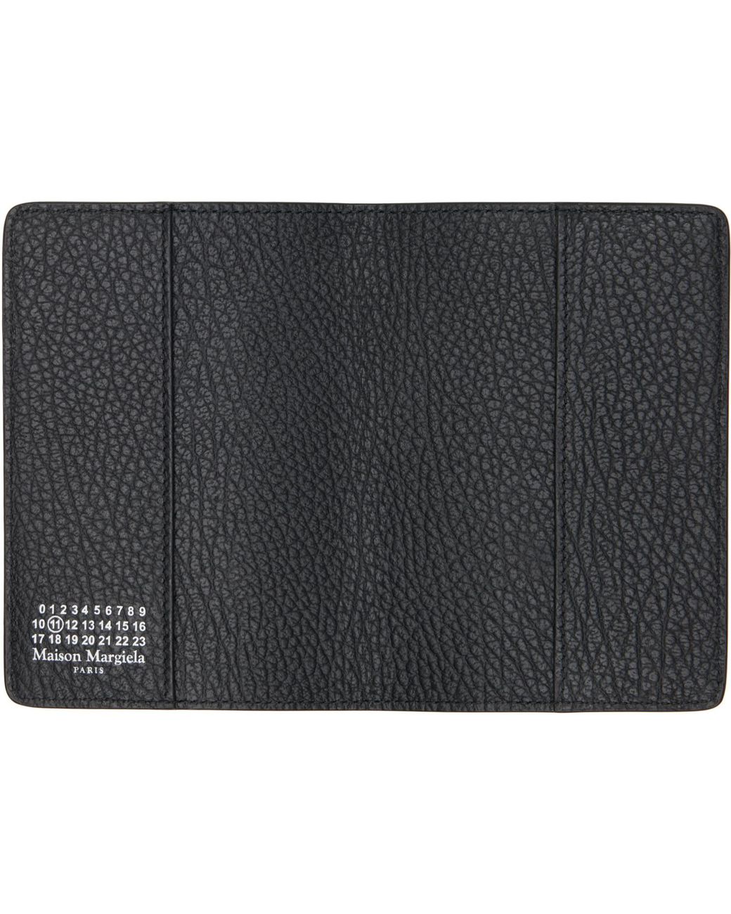 Maison Margiela Black Four Stitches Passport Holder for men
