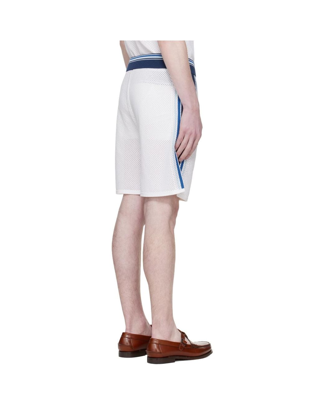 Casablanca Black Off- & Striped Mesh Track Shorts for men