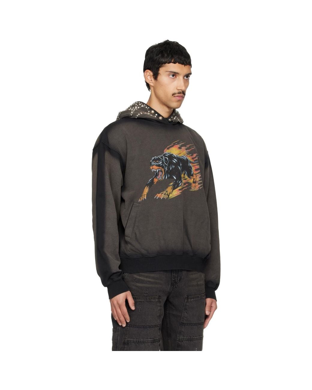 THUG CLUB Black Hotheaded Jamong Hoodie for men