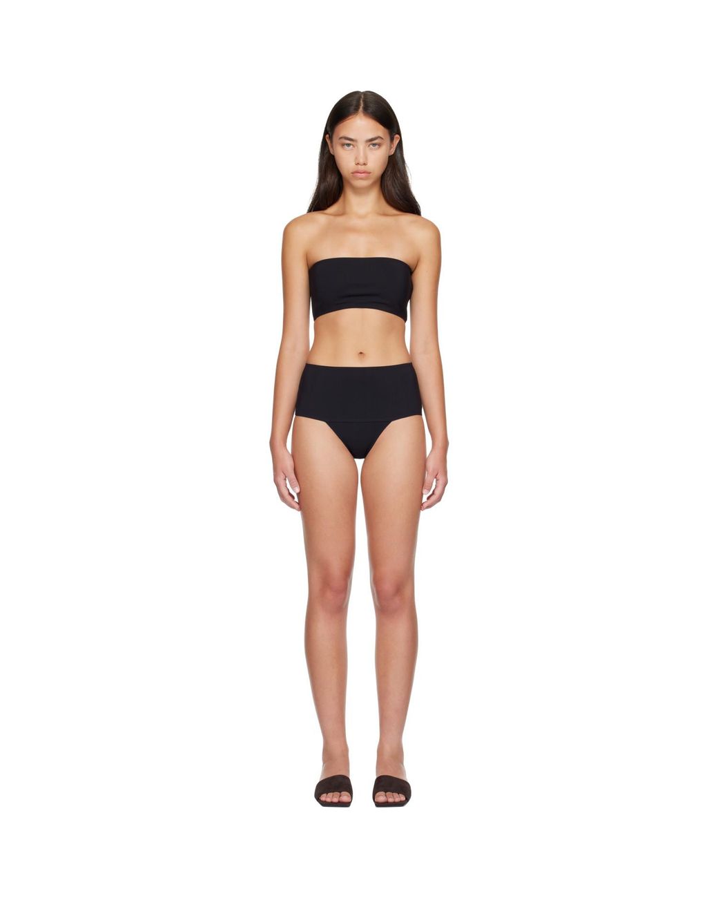 Alaïa Black Bandeau Bikini