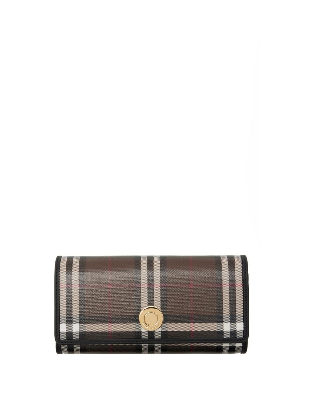 Burberry Gray Check Continental Wallet