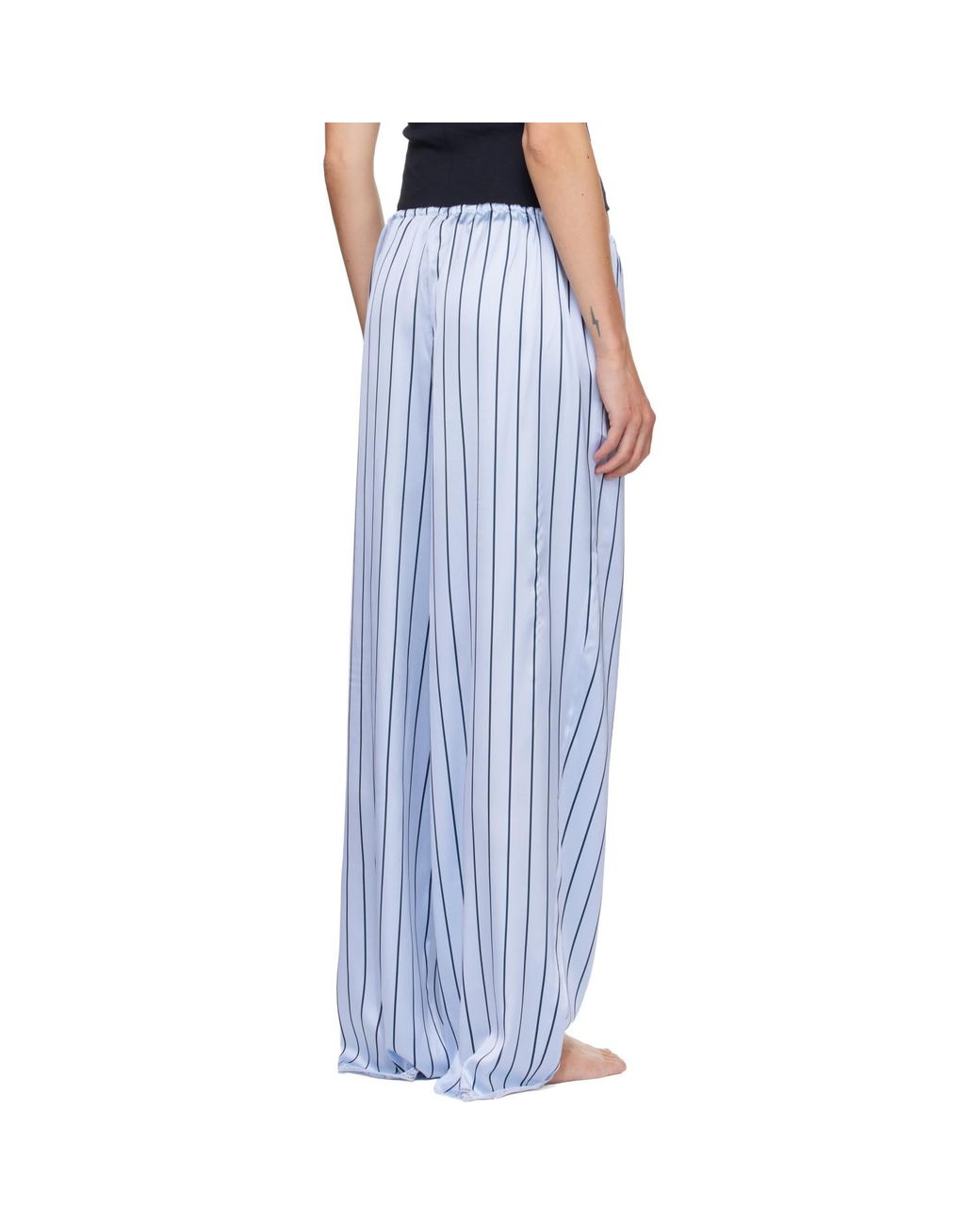 Skims Blue Woven Shine Lace Lounge Pants