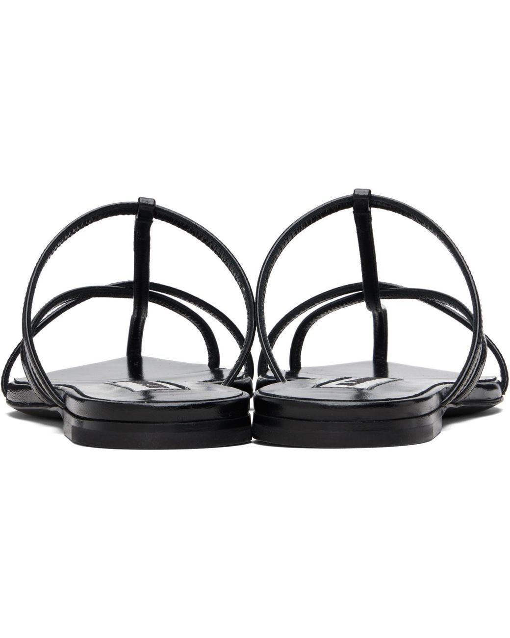 Jil Sander Black Pointed Toe Sandals