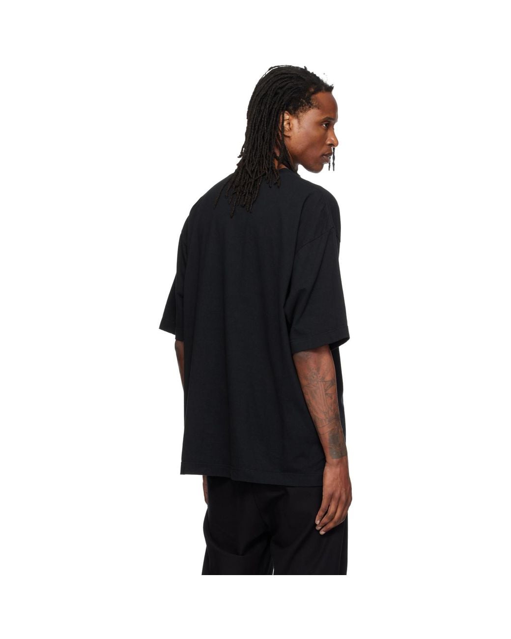 Maison Mihara Yasuhiro Black 'Don'T Tag Me' Printed T-Shirt for men