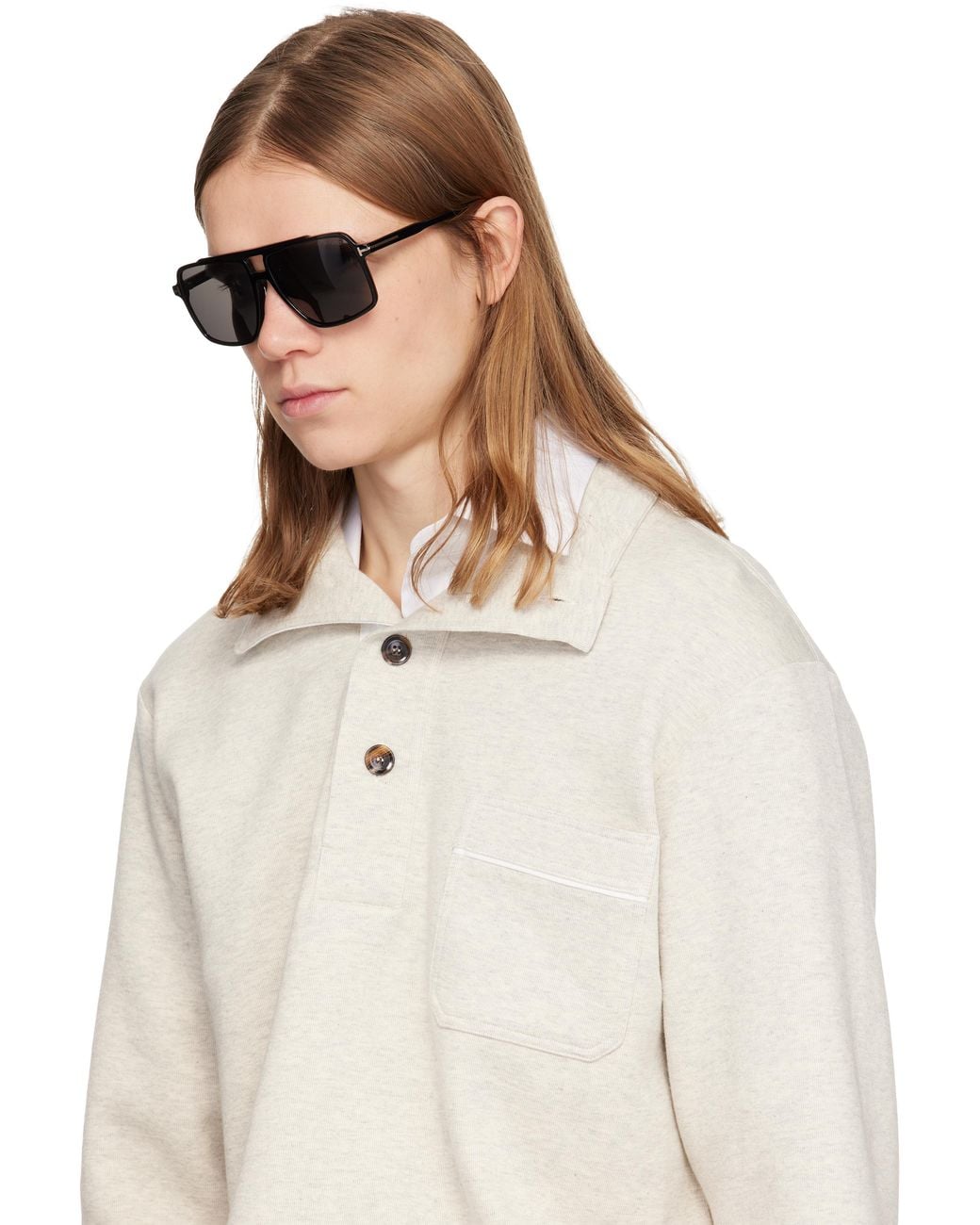 メンズ Tom Ford ブラック Kemp サングラス Black